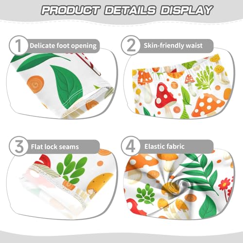 Girls' Leggings Mushroom Plant Kids Yoga Tights Pants 1 Pack 23032403