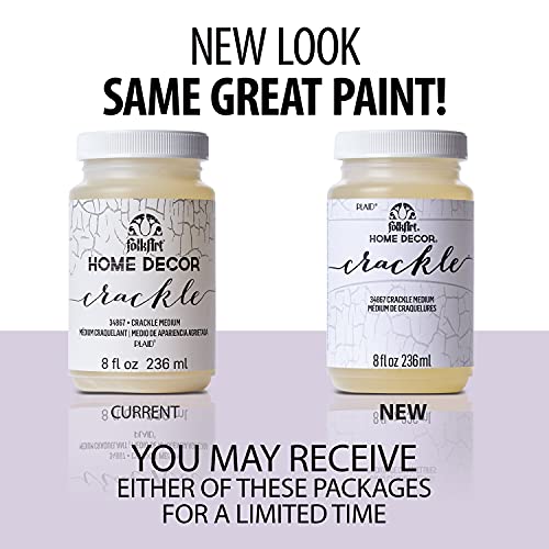 Folkart Home Decor Chalk Furniture & Craft Acrylic Paint In Assorted Colors, 8 Ounce, Crackle #TOP1