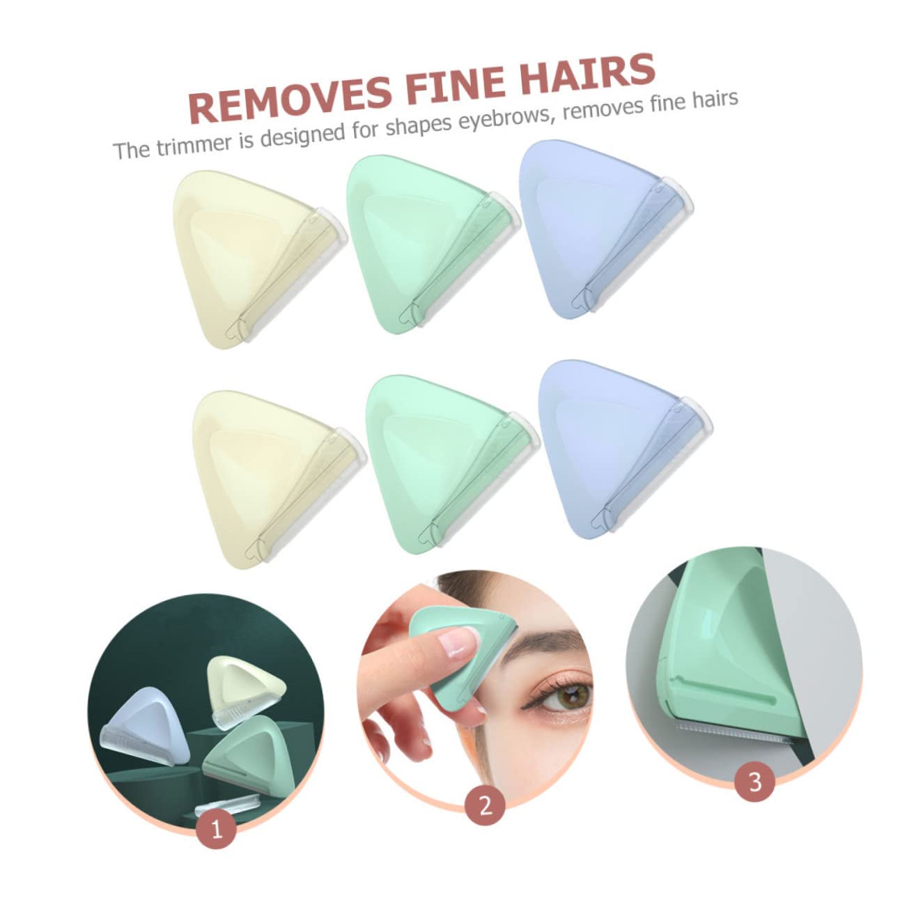 30 Stck. Teiliges Augenbrauen Trimmer Mikro Rasierer für Gesichtshaarentfernung Tragbar Perlenweiß Grün und Lila für Präzises Augenbrauen Shaping und Reisen