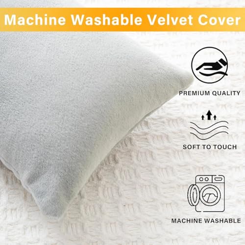 TaiBest Kleines Kissen, Memory-Schaum-Mini-Kissen, 27,9 x 17,8 cm, für Reisen, Schlafen, Nickerchen und Nacken, Knie, Lendenwirbelstütze, winziges Kissen für Haustiere, Hunde, 2 Stück (Grau)