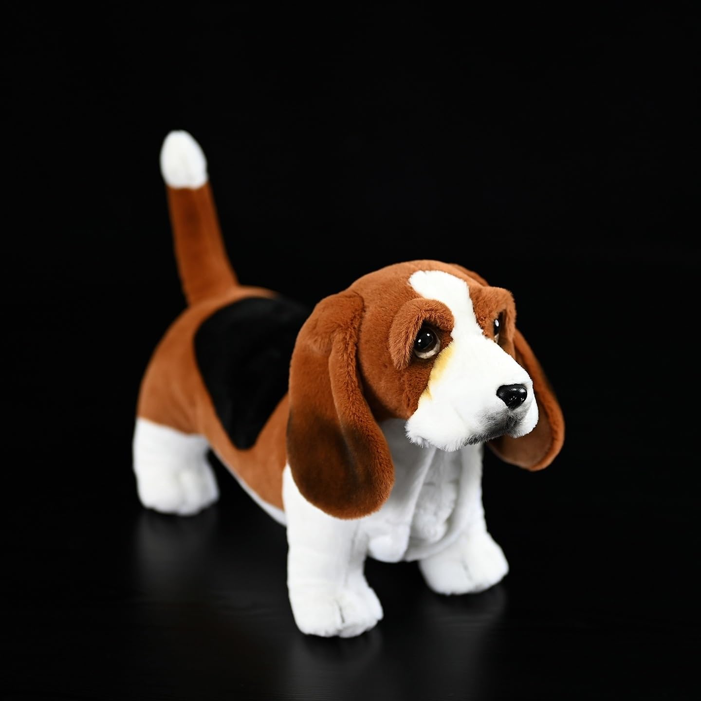Simpatico peluche Basset Hound con cane di pezza morbido orecchie
