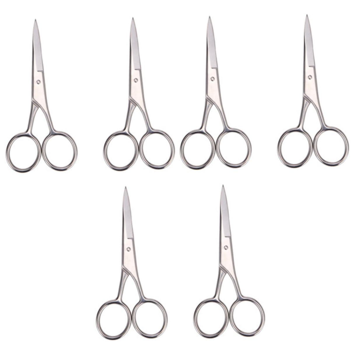 Beavorty 3 Set di Forbici per Baffi da Uomo Forbici di Precisione per Barba Robuste in Acciaio Inossidabile per Casa E Styling 2 Pezzi*3