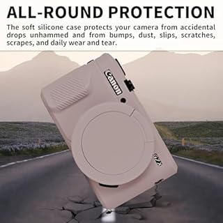 G7X Mark II Case, Protective Case for Canon Powershot G7X Mark II Digital Camera, Removable Lens Cover Silicone Sleeve Soft Camera Cover Rubber Protective Body Skin- Grey