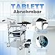 Toilettenstuhl Für Senioren mit Duschsitz, Rollstuhl und Abnehmbarer Essensablage - Duschstuhl Für Senioren - Toilettensitzerhöhung Erwachsene - Toilettenstühle - Toilettenstuhl Mit Rollen Bis 170KG