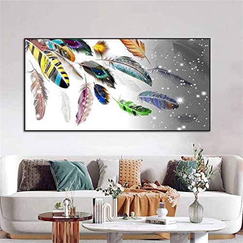 Peinture diamant plume 30x90cm grand format de broderie pour adulte