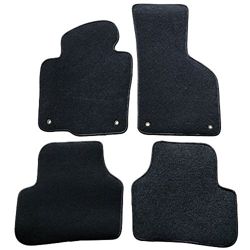Fit 2009-2017 Volkswagen CC Floor Mats Nylon Black