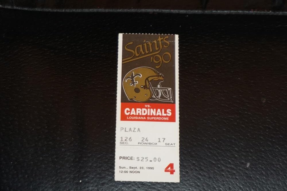 1990 CARDINALS AT SAINTS NFL FOOTBALL TICKET STUB PROEHL CENTERS ROOKIES