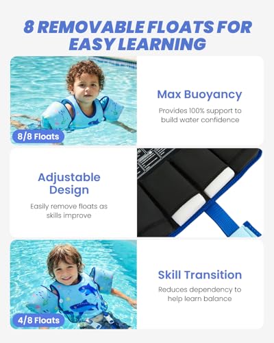 Image of Gogokids Puddle Float Jumper 24-66 Pounds, Toddler Swim Vest Kids Floaties