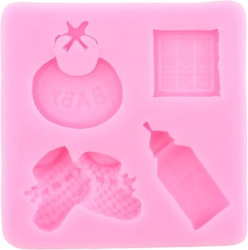 Miniatura 6 de Mujiang Lindo molde de silicona para pastel de fondant para bebé, moldes de caramelo de mano para decoración de pasteles, arcilla polimérica,