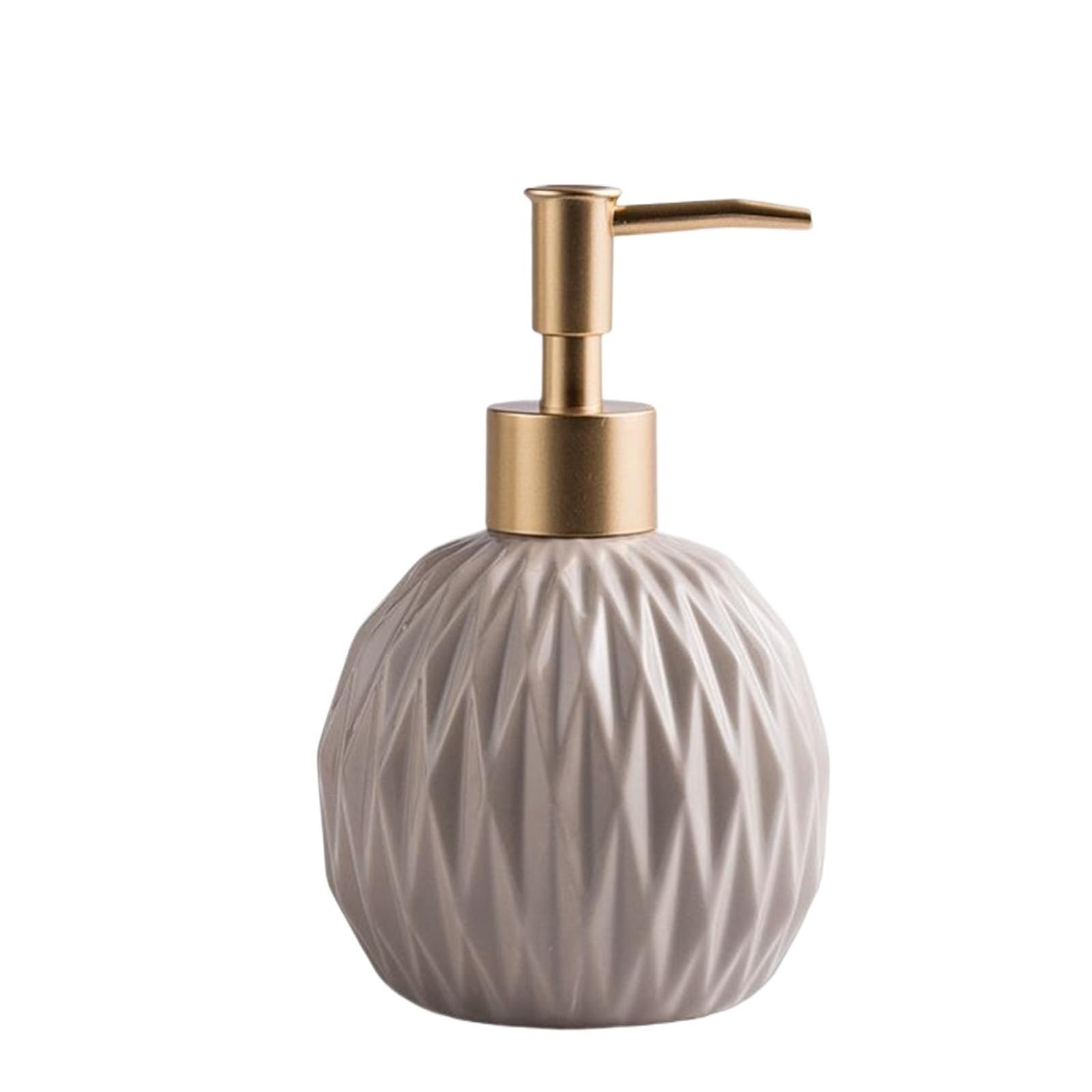 Ceramic Soap Dispenser Ceramic Soap Dispenser Hand Pump Elegent for Hotel Lotion Shampoo(Beige)