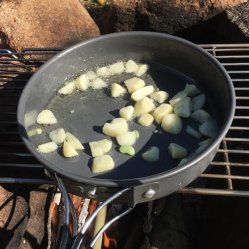 Nonstick Camping Frying Pan, 2-3 People Camping Collapsible Nonstick Pan Alumina Camping Cooking Pan, For Outdoor Camping Hiking Picnic(Small) - Image 6