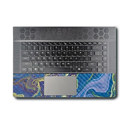 Image of MightySkins Carbon Fiber Skin Compatible with Alienware X16 R1 (2023) Full Wrap Kit - Blue Pour | Protective, Durable Textured Carbon Fiber Finish | Easy to Apply & Change Styles | Made in The USA