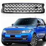 PartsFlow Front Upper Grill Glossy Black Grille Compatible with 2013 2014 2015 2016 2017 Land Rover Range Rover 3.0L 5.0L LR052715