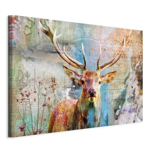 murando Wandbilder XXL Hirsch 120x80 cm Bilder Leinwandbild 1 tlg Leinwand...