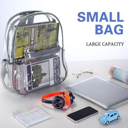 Image of WILLBOND 12Pack Clear Backpack Heavy Duty Transparent Bookbag See Through Waterproof Plastic Backpack Bulk(Multicolor)