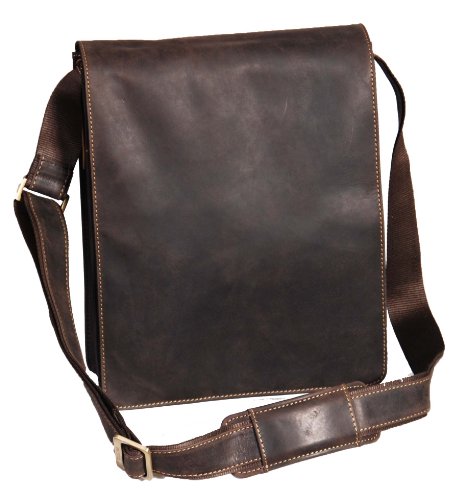 Sac bandoulière en cuir homme A41 marron pour vos trajets urbains et bureaux