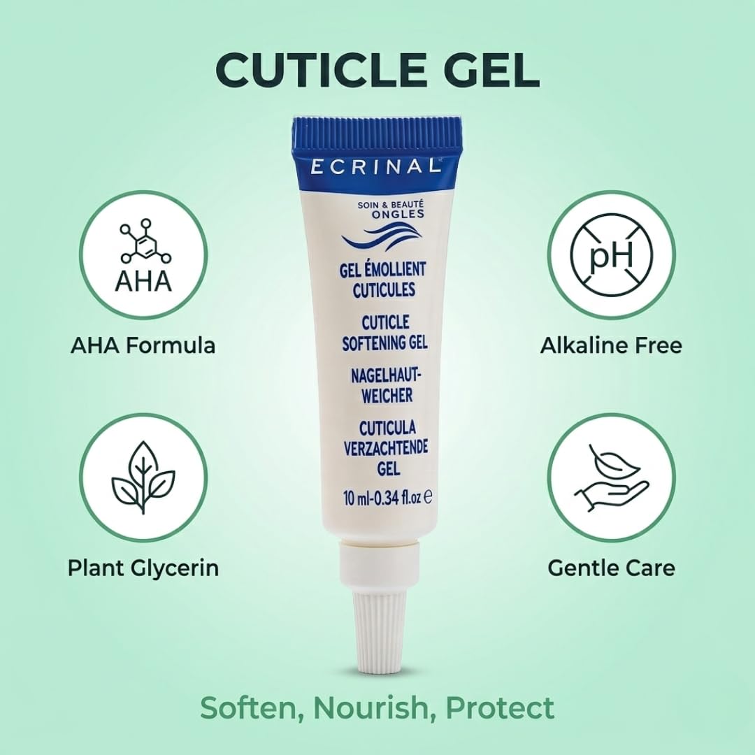 Ecrinal Gel Emollient Cuticules aux AHA, 10ml