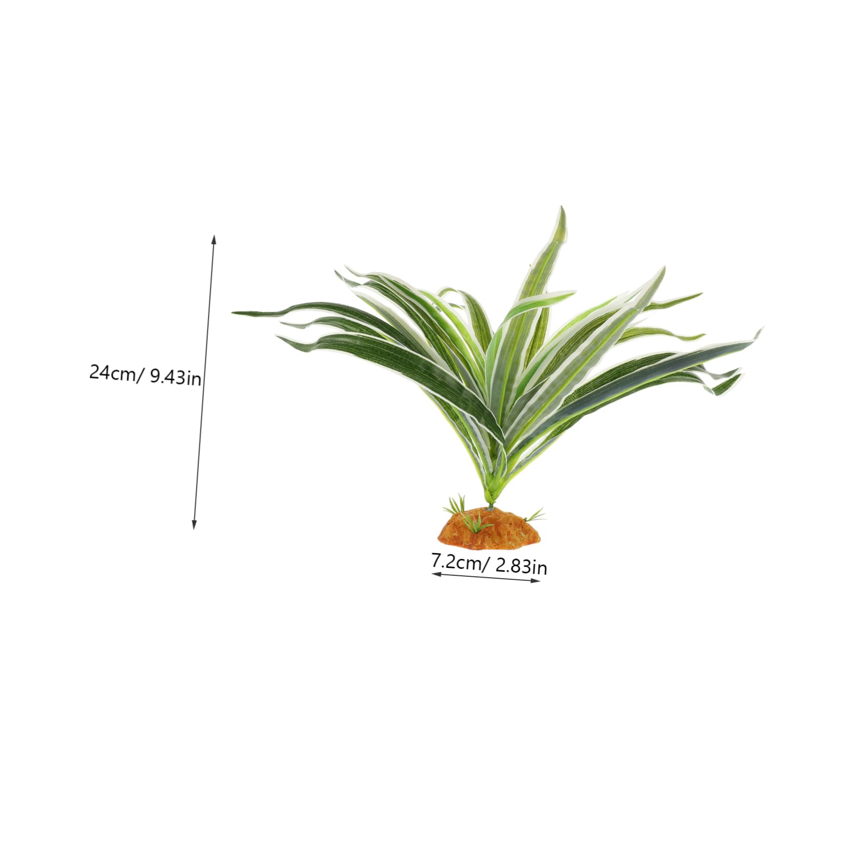 Abaodam Fish Tank Plant Decor Realistic Fake Green Grass for Reptile Habitat Easy Care Ornament