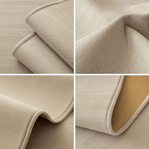 Vctops Farmhouse Chevron Stripe Sofa Slipcover Furniture Protector Solid Color Sectional Couch Cover Non Slip Soft Sofa Cover For Dogs, Cats, Children, Pets (Cream,43"X94") #TOP6