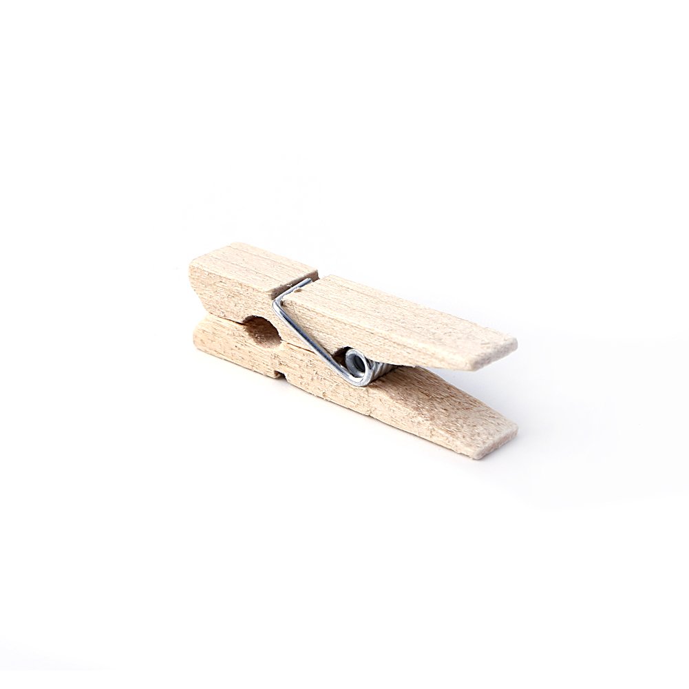 50pcs 25-72mm Natural Wood Clothes Photo Paper Pegs Clothespins Craft Clips Clothes Hanger Non Slip
