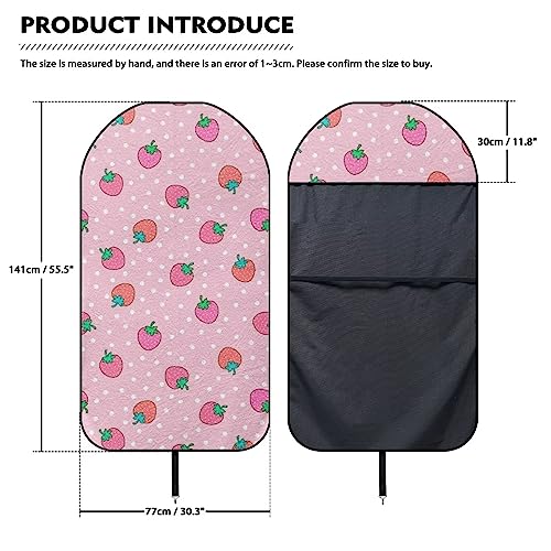 Image of Yewattles Strawberry Waterproof Portable Car Seat Protector for Gym Beach Swimming Running Workout Outdoor Universal Fit Most Vehicles Machine Washable,Yew-YSFH2330CZ46-1-5