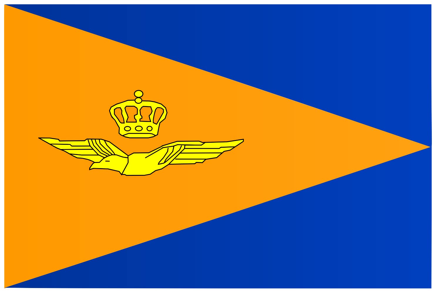 Drapeau Luchtmacht Royal Netherlands Air Force pavillon de décoration pour mât de jardin