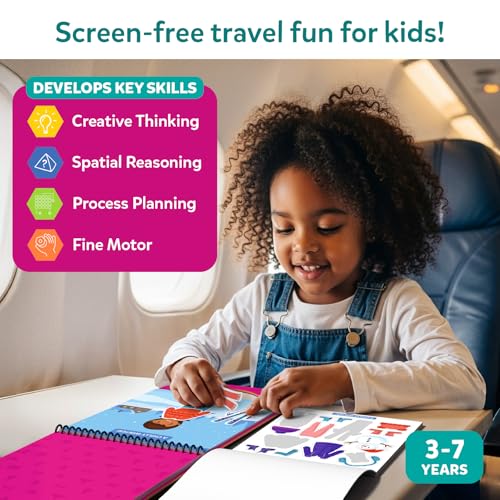 Image of Skillmatics Reusable Sticker Activity Book - Peelies, 100+ Reusable Cling Stickers, 6 Pictures, Mess-Free Fun for Kids, Creative Play & Travel Toy, Gifts for Ages 3, 4, 5, 6, 7