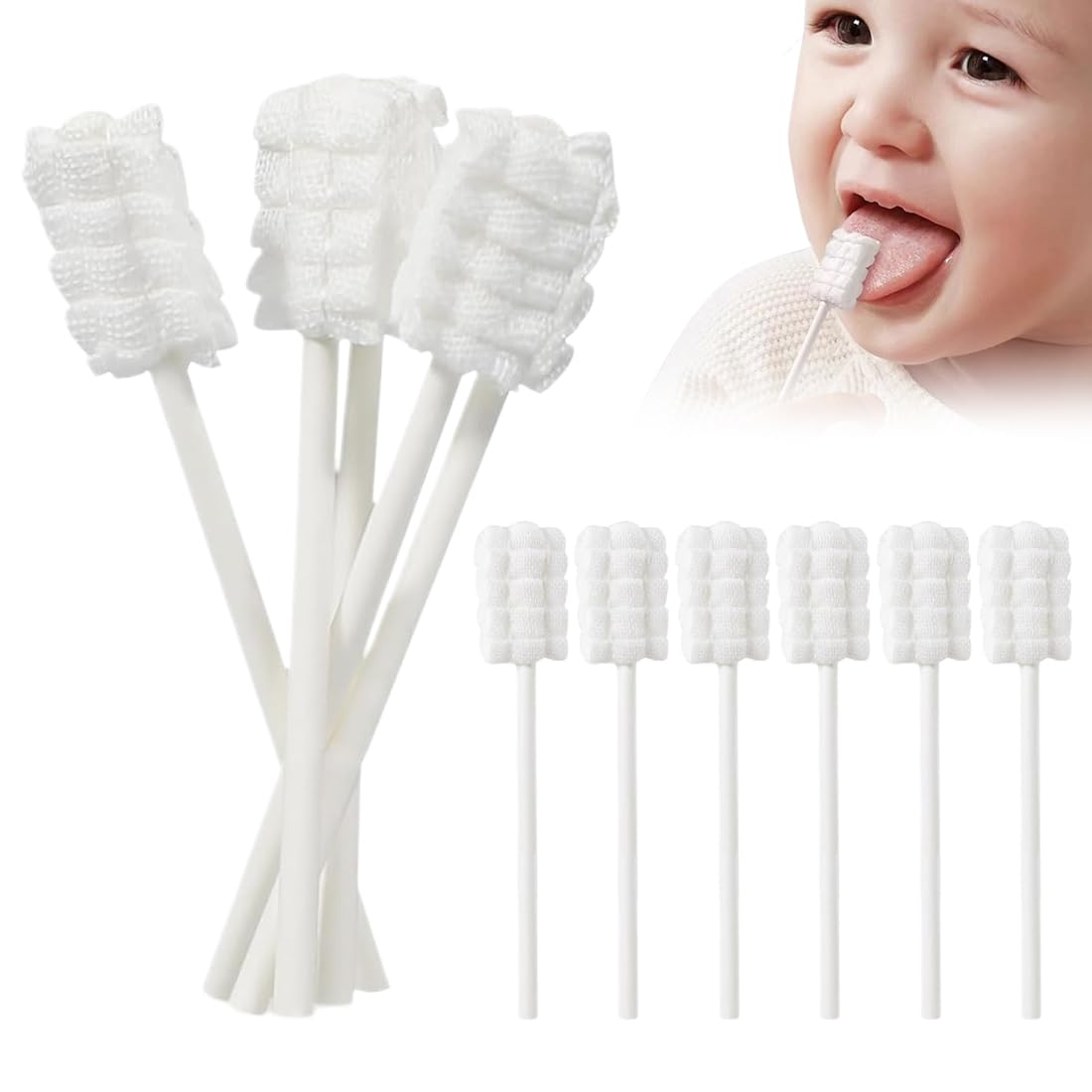 30 Pezzi Pulisci Lingua, Spazzolino Monouso Sterilizzati per Bambini, Baby Mouth Cleaner, Spazzolino da Denti Portatile per Bambini, Spazzolino per Dentini con Setole Morbide