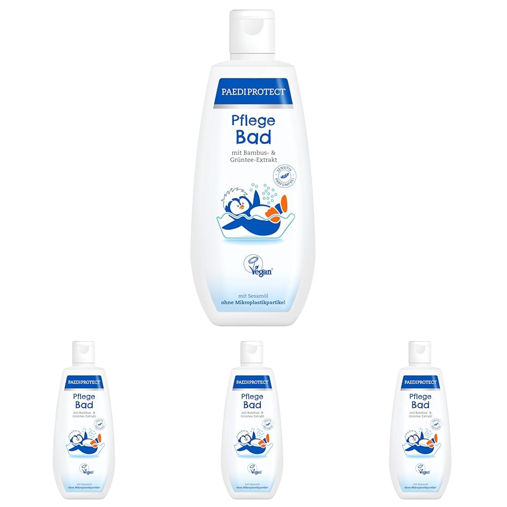 PAEDIPROTECT Pflegebad Baby & Kinder Badezusatz 250 ml, ohne Parfüm & Mikroplastik, hautschonendes Schaumbad pflegt und reinigt die Haut, spendet Feuchtigkeit und Schutz, Waschgel als Entspannungsbad