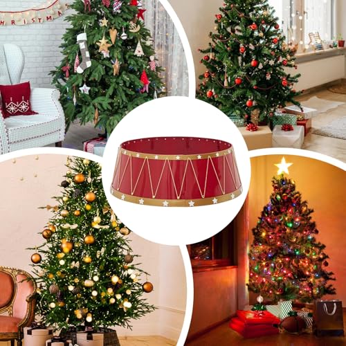 Jupe d'arbre de Noël 65 cm avec bague de support et panier pour sapin intérieur - 4