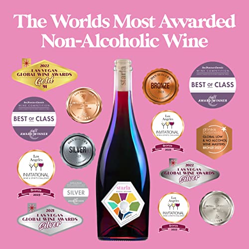 Starla Wines Non-Alcoholic Red Blend [750Ml, 1-Pack] – Sugar-Free, Low Carb, 5 Calories | Delicious, Award-Winning & Botanically Infused| Fruit Forward, Black Pepper & Dry Finish #TOP1