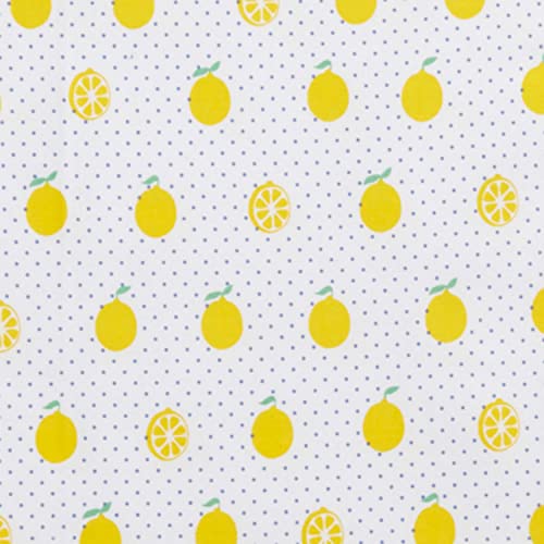Image of Poppy & Fritz - Full Sheets, Cotton Percale Bedding Set, Crisp & Cool, Ideal Bedding Set (Lemons, Full)