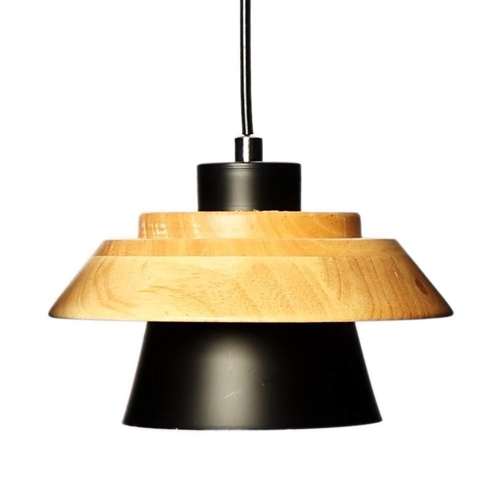 Chandelier chandelier modern en bois massif et fer blanc haut de gamme