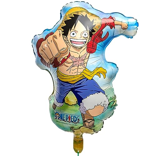 One Piece Palloncino XXL Monkey D. Ruffy Decorazione per feste manga accessorio decorazione compleanno bambini Luffy (One Piece Ruffy D. Monkey)