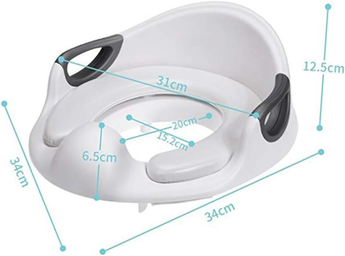 Toilet Training Seat Large Double Handrail Potty Seat Pu Material Spillage Design Comfortable for Boys and Girls Years Old