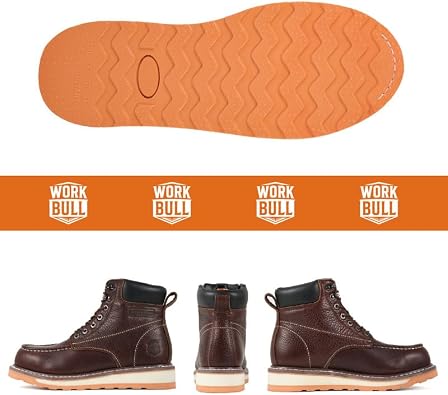 Men's 6 Inch Moc Toe Work Boots