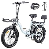 [Powerful Motor & Strong Performance] - This electric bike is equipped with a 250W motor, providing strong power for smooth rides. With a top speed of 25 km/h and a maximum torque of 42N·m, it can conquer slopes of up to 45°. [LED Display & Cruise Co...
