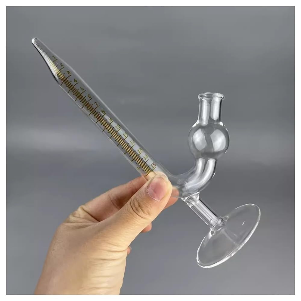 Cristalería de Laboratorio Tubo de vidrio de 15 ml con punta graduada de 0,1, resistente a altas temperaturas.