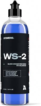 WS-2 Car Wash Soap and Shampoo - 16.9 fl oz - Wax and Sealant Safe - Foaming pH Neutral Gloss-Enhancing Formula