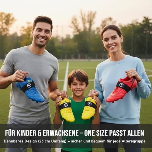 nernnernv 8 Stück Schnürsenkel Fixierband Fussball, Elastisches Schnürsenkel Halter für Kinder und Erwachsene, Sicherer Halt bei Fußballschuhe Vermeidet Lösen der Schnürsenkel im Sport