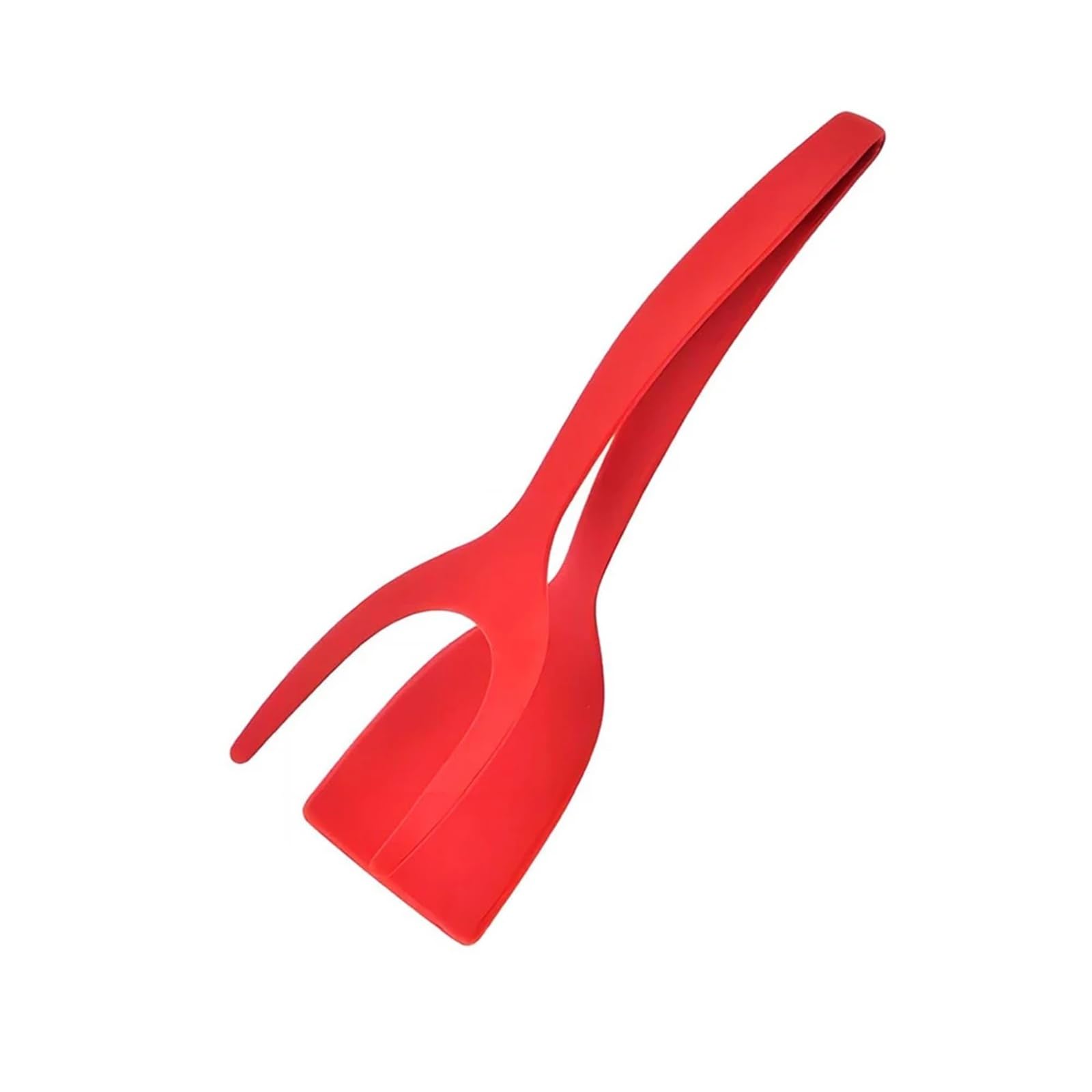 Espátula 2 en 1 con agarre giratorio, pinza for huevos, panqueques, pescado, tostadas francesas, tortillas, herramienta antiadherente for cocinar casa(Red 1 pack)