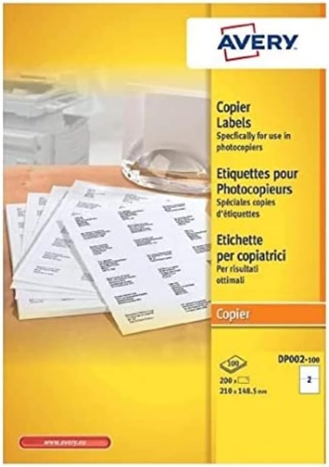 Avery DP002-100 Photocopier Labels 210 x 148.5 mm Box of 200