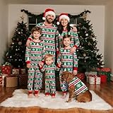 Neufigr Family Christmas Pajamas Matching Sets, Christmas Pajamas for Family Long Sleeves Christmas Holiday Sleepwear Sets(E1096439)