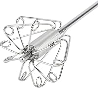 Vista 6 de Batidora de huevos, batidora de huevos, batidora de huevos semiautomática para el hogar, cocina, comedor, herramientas de acero inoxidable