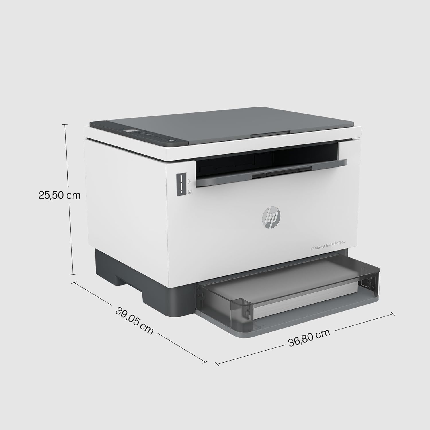 HP LaserJet Tank MFP 1604w 381L0A, Impresora Láser A4 Multifunción con Deposito de Toner, Impresión a Doble Cara Manual, Copiadora y Escaner, Wi-Fi, Smart App, Pantalla LCD Icon, Blanca y Negra