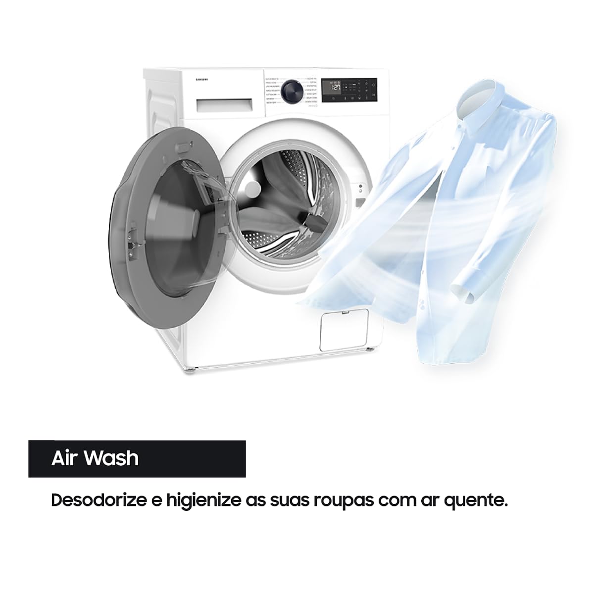 Lave-Linge Séchant Samsung AI Eco Bubble 9Kg/6Kg 1400RPM Blanc - WD90DG5B15BEEP