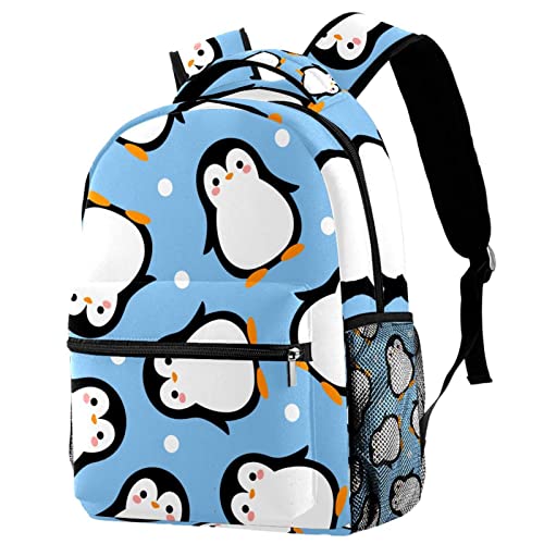 Sac à dos pingouin pour campus et loisirs avec porte-bouteille