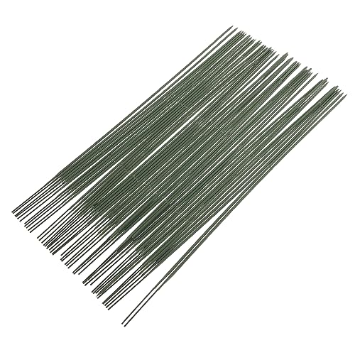 HOODANCOS Floral Wire Thick 50pcs Artificial Plant Floral Stem Wire for DIY Flower Arrangement and Crafts