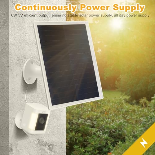 image for OuOudoit Ring Camera Solar Panel Charger, Compatible with Stick Up Cam