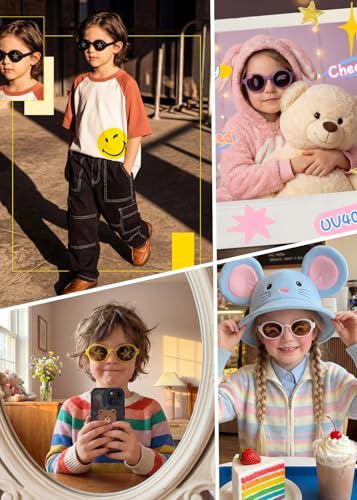 Image of SMILEYWORLD Teen Kids Sunglasses UV400 Protection Teenager Sunglasses, Fashion Shades for Boys Girls Age 12